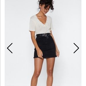 Nasty Gal black jean skirt!